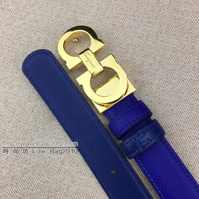 菲拉格慕女士皮帶 Ferragamo雙面牛皮經典純銅五金腰帶  jjp2035